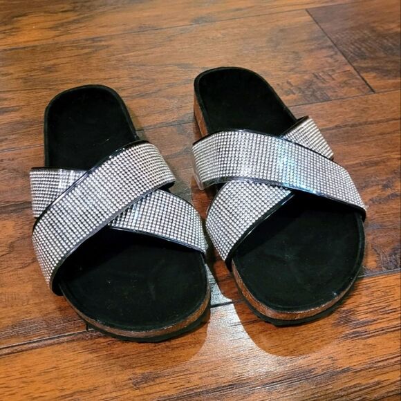 NEW Sparkly Birkenstock-Style Sandals - Picture 1 of 5